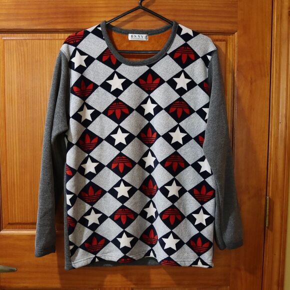 BNNY Velour Crewneck  Print Sweater XXXL - Picture 2 of 10